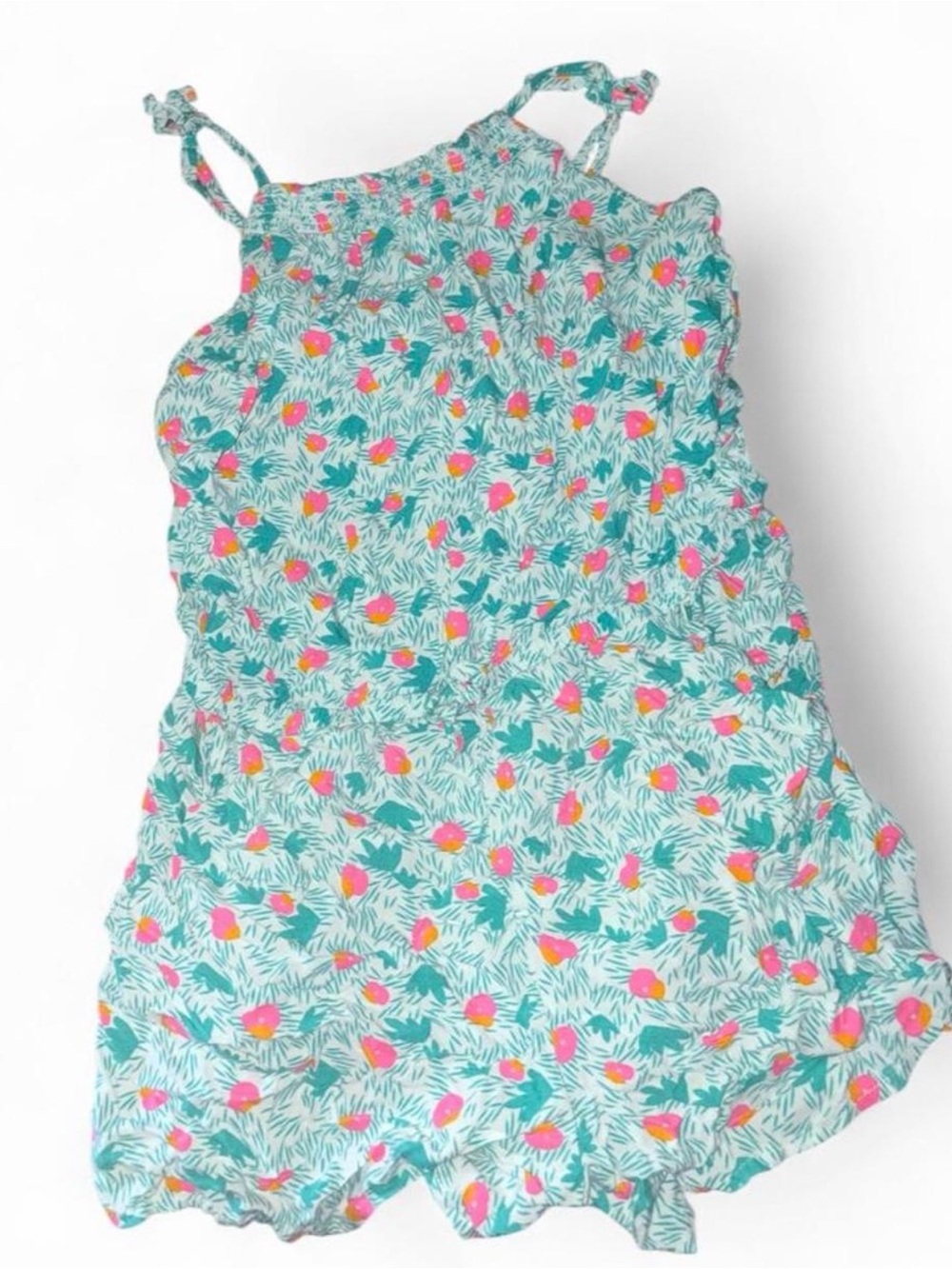 Girls XL Cat & Jack Floral Print Girls' Romper with Pink and Yellow Accents